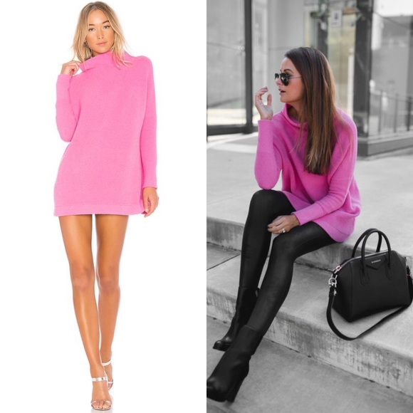 Free People Ottoman Slouchy Tunic in Electric Pink - Picture 3 of 8